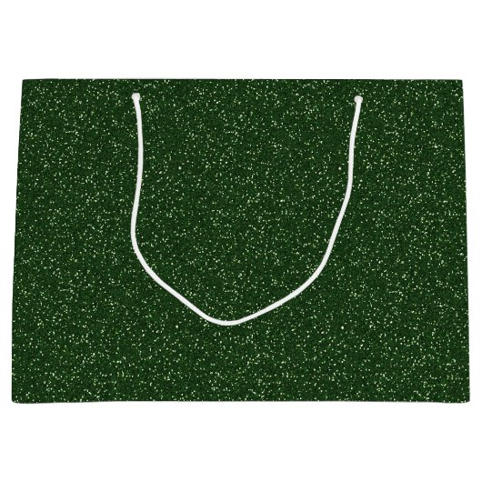 Deep Forest Green Sparkle Glitzer Große Geschenkta Geschenktüte (Vorderseite)