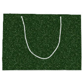 Deep Forest Green Sparkle Glitzer Große Geschenkta Geschenktüte (Rückseite)