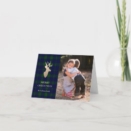 Deep Forest Kariert Golden Dee Christmas Foto Card Feiertagskarte