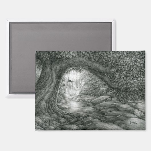 Deep Forest Oasis Magnet (Vorderseite/Rückseite)