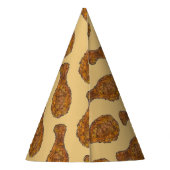 Deep Fricken Leg Drumstick Feinschmecker Soul Food Partyhütchen (Rückseite)