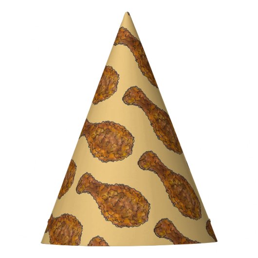 Deep Fricken Leg Drumstick Feinschmecker Soul Food Partyhütchen (Vorderseite)