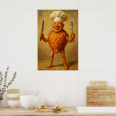 “Deep Fried Dreams” –  A Humorous Portrait Poster (Küche)