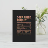 Deep Fried Turkey Kostume Erntedank Food Nutrit Einladung (Stehend Vorderseite)