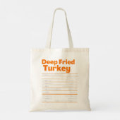 Deep Fried Turkey Shirt Erntedank Nutrition Fac Tragetasche (Rückseite)