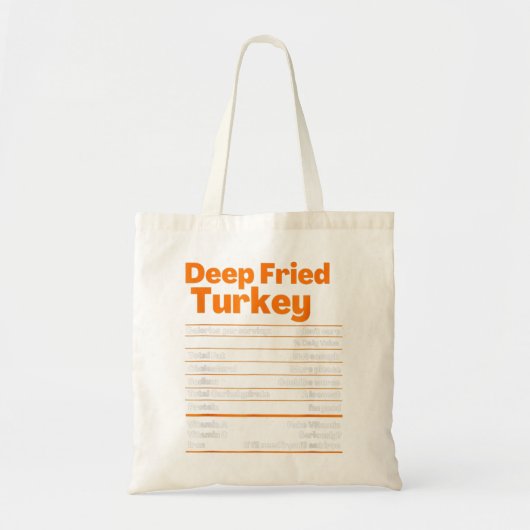 Deep Fried Turkey Shirt Erntedank Nutrition Fac Tragetasche (Vorne)