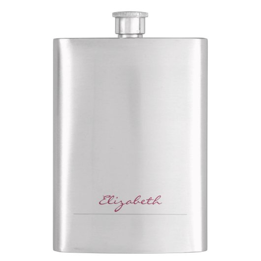 * Deep Fuchsia Signature Personalisiert Flachmann (Vorderseite)