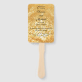 Deep Gold Glitzer Wedding Program Fächer (Vorderseite)