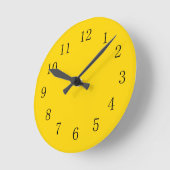 Deep Golden Yellow Kitchen Wall Clock Runde Wanduhr (Winkel)