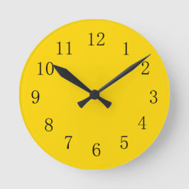 Deep Golden Yellow Kitchen Wall Clock Runde Wanduhr