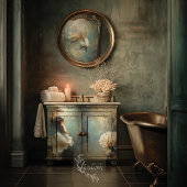 Deep Grace Cream Coral Teal Gold Seascape Seidenpapier