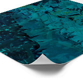 Deep Green Abstrakt Art Poster (Ecke)