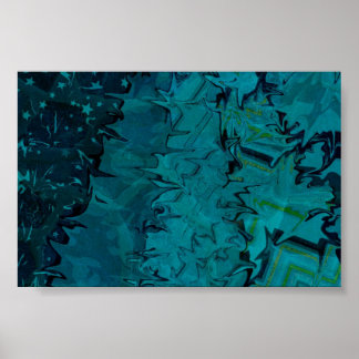 Deep Green Abstrakt Art Poster