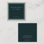 Deep Green Business Card Quadratische Visitenkarte (Vorne/Hinten)