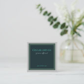 Deep Green Business Card Quadratische Visitenkarte (Stehend Vorderseite)