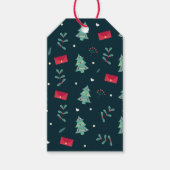 Deep Green Christmas Trees Perfect Geschenkanhänger (Vorderseite)