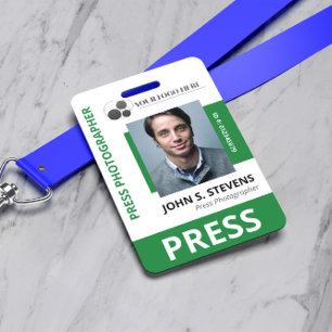 Deep Green Foto & Logo Press ID Ausweis