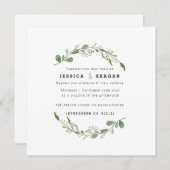 Deep Green Garden Wedite Einladung (Vorne/Hinten)