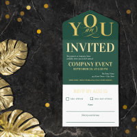 Deep Green Gold Elegante Typografie Corporate Even