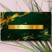Deep Green Gold Marble Vip Business Card Visitenkarte