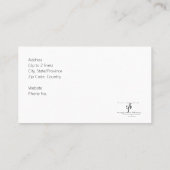 Deep Green I PDD White Ballet Pianist Visitenkarte (Rückseite)