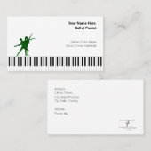 Deep Green I PDD White Ballet Pianist Visitenkarte (Vorne/Hinten)