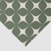 Deep Green Ivory Mitte Jahrhundert Modernes Elegan Seidenpapier (Ausschnitt)