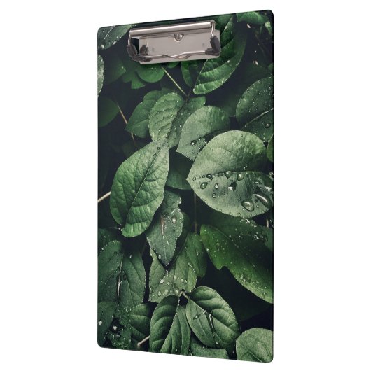 Deep Green Jungle Leaf Foliage Klemmbrett (Links)