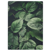 Deep Green Jungle Leaf Foliage Klemmbrett (Rückseite)