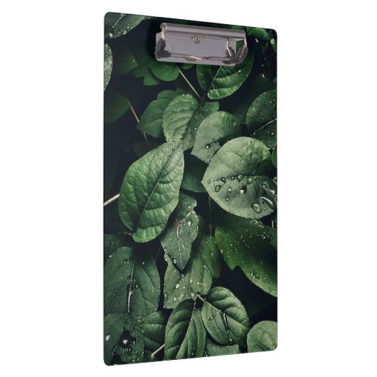 Deep Green Jungle Leaf Foliage Klemmbrett (Rechts)