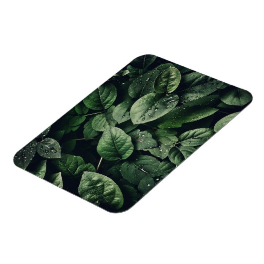 Deep Green Jungle Leaf Foliage Magnet (Linke Seite)