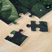Deep Green Jungle Leaf Foliage Puzzle (Seite)