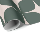 Deep Green Mid Century Moderne Elegante Geometrie Geschenkpapier (Rolleneckpunkt)