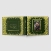 Deep Green Real Foil Funerbitale Gast Book Sparkon Gästebuch (Voll)