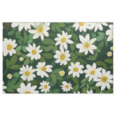 Deep Green Small White Daisies Floral Pattern Stoff (Fat Quarter (45,7 x 55,9 cm))