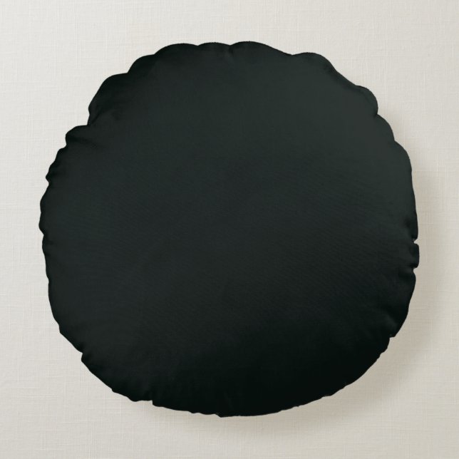 Deep Green Solid Plain Color Rundes Kissen (Vorderseite)