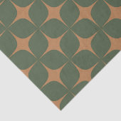 Deep Green Terracotta Mitte Jahrhundert Modern Boh Seidenpapier (Ausschnitt)