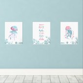 Deep Green Turquoise Liebe individuell anpassbar Bilderwand Sets (Holzboden)