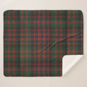 Deep Green und Red Tartan Sherpadecke (Vorderseite (Horizontal))