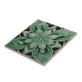 Deep Green Wall Deco Jugendstil Keramik Tile Fliese (Seite)