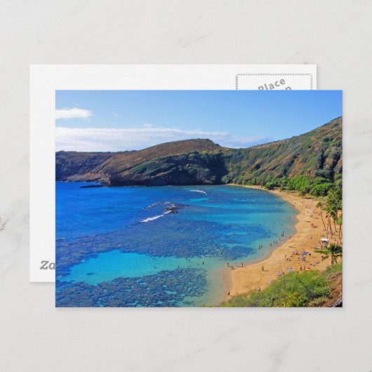 Deep Hanauma Bay 3, Honolulu, Oahu, Hawaii Inland Postkarte (Vorne/Hinten)