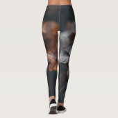 Deep Hazy Orange Hydrangea Leggings (Rückseite)