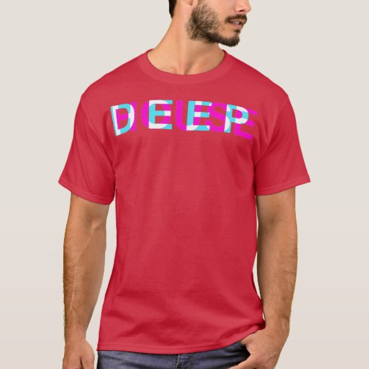 Deep House - Glitch Optical Illusion EDM T-Shirt (Vorderseite)