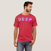 Deep House - Glitch Optical Illusion EDM T-Shirt (Vorne ganz)