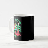 Deep In Christmas Bauble Festive Checkered Xmas Kaffeetasse (Vorderseite Links)