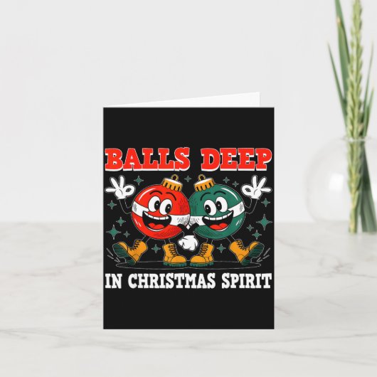 Deep In Christmas Srit Christmas Humorous Festive Karte (Vorderseite)
