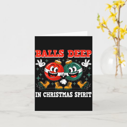 Deep In Christmas Srit Christmas Humorous Festive Karte (Gelbe Blume)