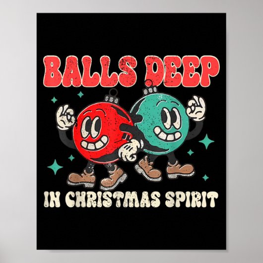 Deep In Christmas Srit Christmas Humorous Festive Poster (Vorne)