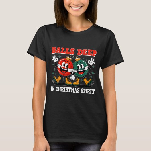 Deep In Christmas Srit Christmas Humorous Festive T-Shirt (Vorderseite)