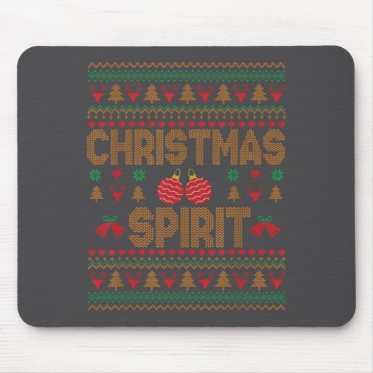 Deep In Christmas Srit Couples Matching Ugly Sweat Mousepad (Vorne)
